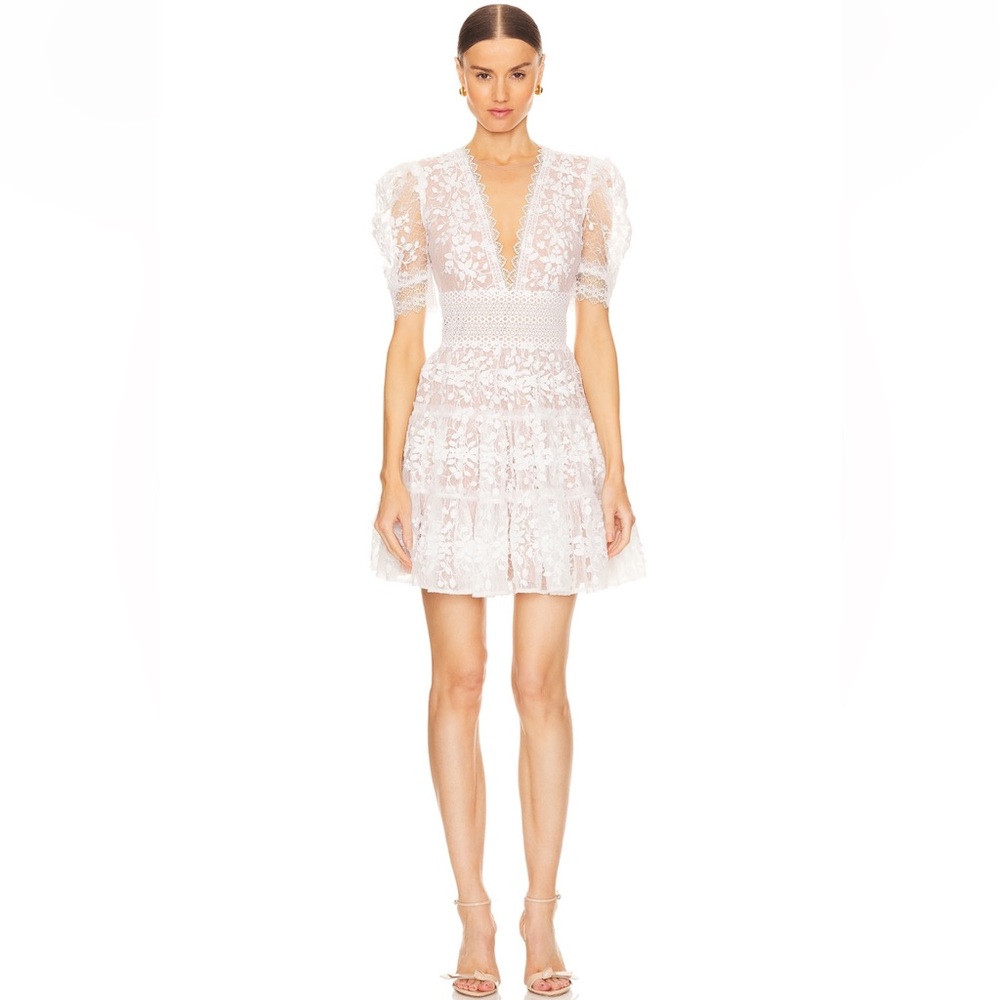 Bronx and Banco Megan Mini Dress in White Size Medium